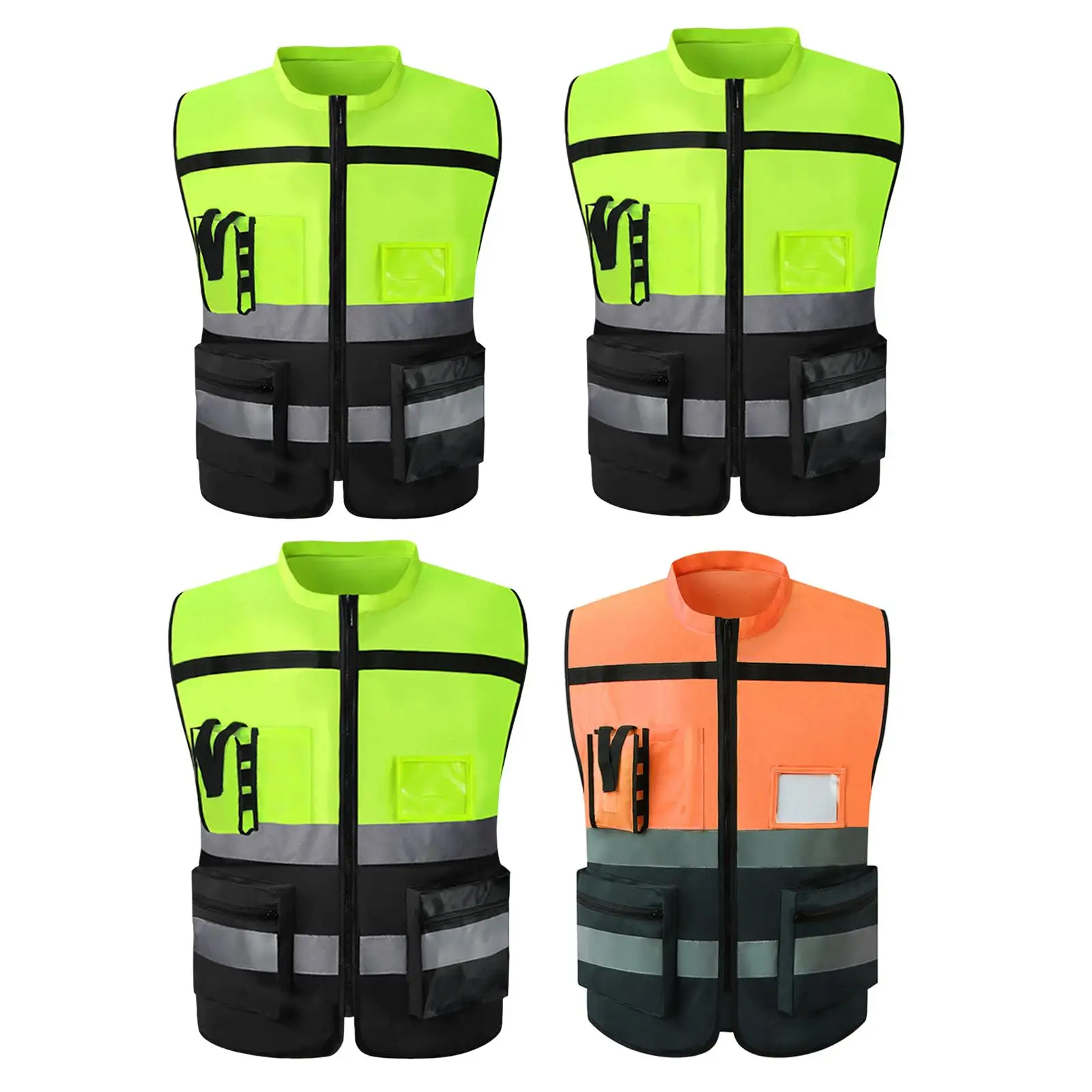 Reflective Vest with Pockets Running Gear High Visibility Lightweight Vest for Workers Biking Warehouse Engineers