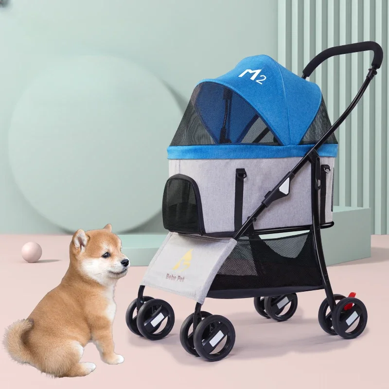 

Pet Stroller Dog Cart Cat Carrier Baby Cart Going Out Small Pet Car Portable Foldable Outdoor Travel 15kg