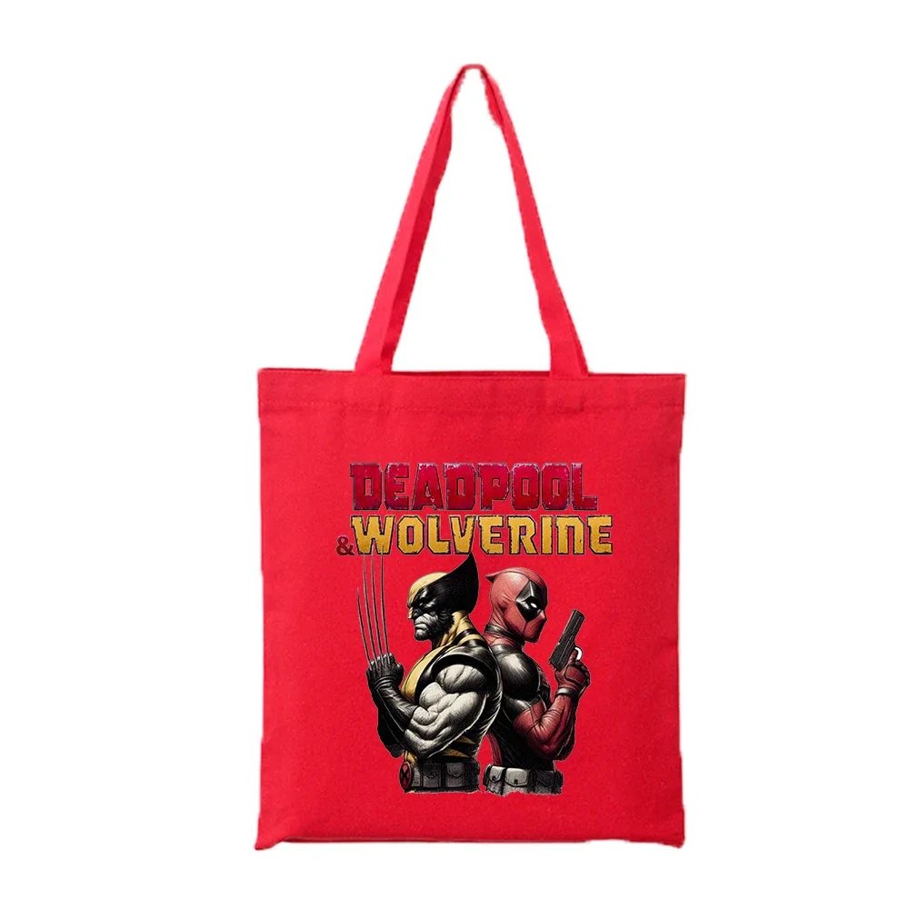 MARVEL Deadpool i Wolverine śliczna płócienna torba na ramię peryferia kreskówkowa artykuły szkolne chłopcy dziewczęta produkty outdoorowe sprzęt