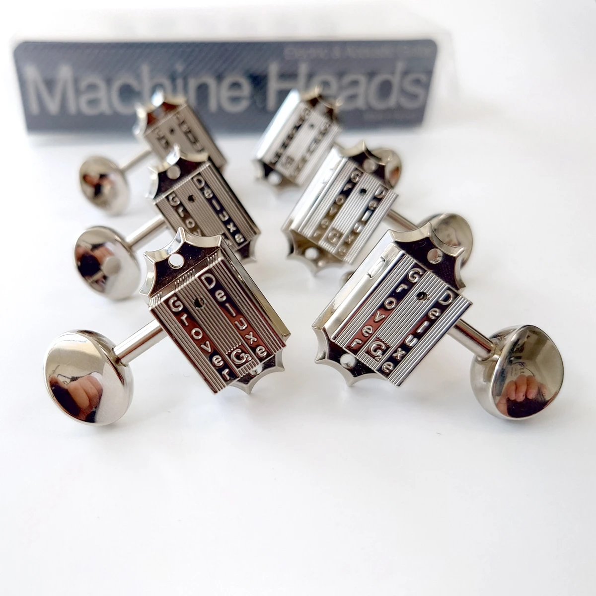 Upgrade Vintage Deluxe Guitar Machine Heads 136 SeriesTuners Tuning Pegs 3L3R 1 Set Chrome for 6 String Guitar