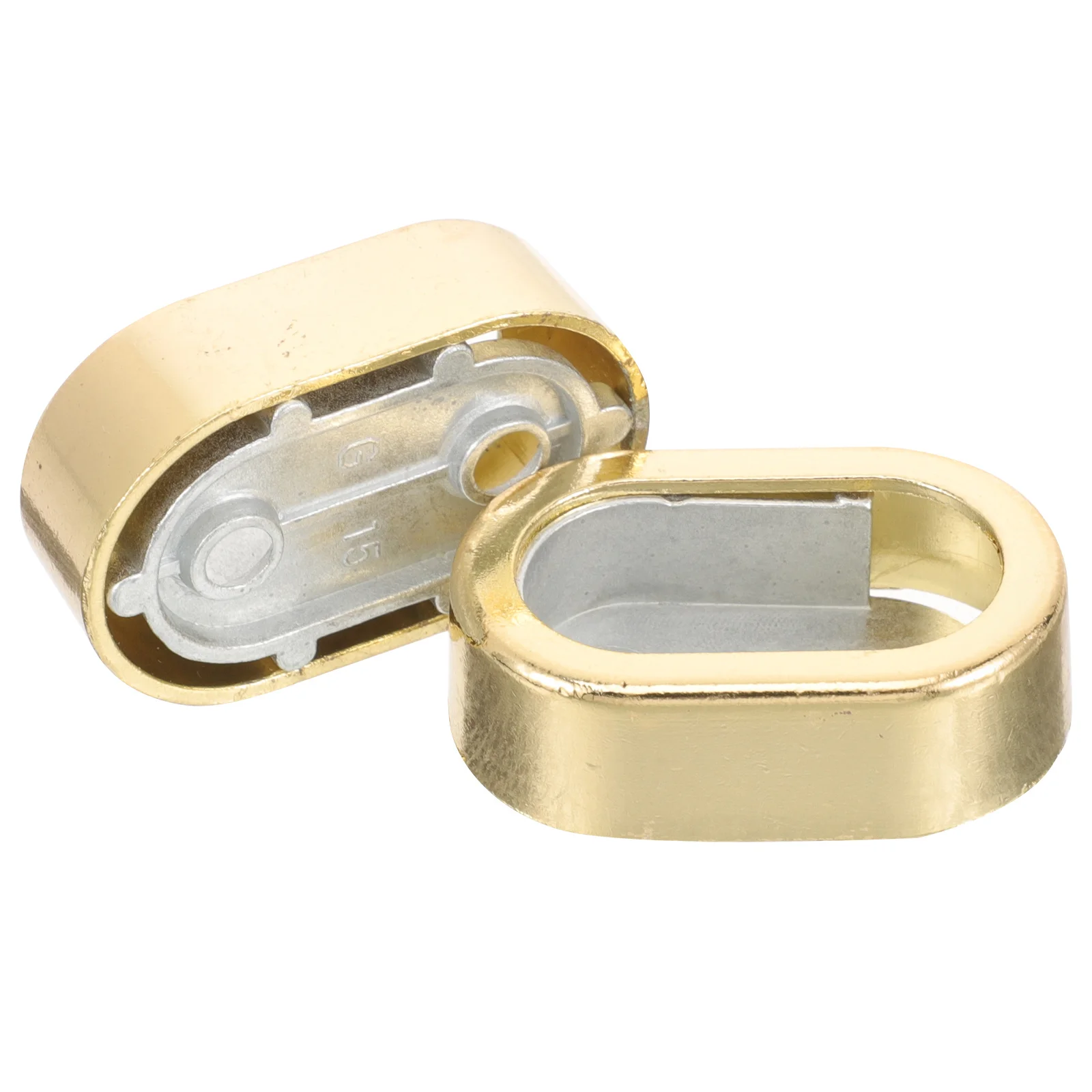 

2Pcs Closet Rod Bracket Zinc Alloy Heavy Duty Closet Pole Holder Easy Install No Wall Damage Versatile Rod Support for Clothes