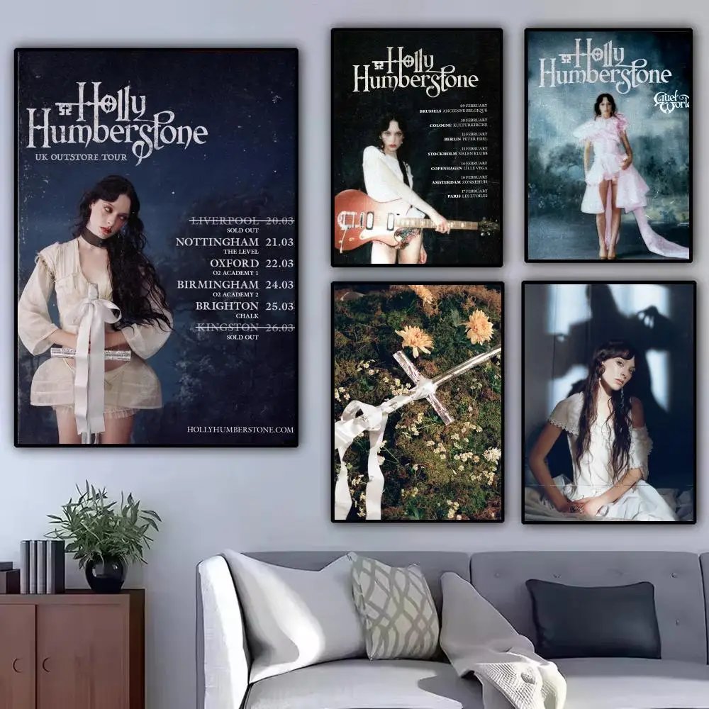 Singer H-Holly Humberstone emotional indie Poster Modern Aesthetic Wall Art Poster Minimalist Room Decoration Items