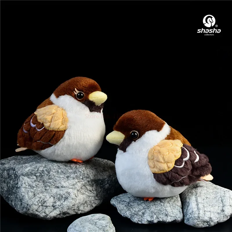 Chickadee Kawaii Sparrow Bird Tit Toys Lifelike Animals Simulation Stuffed Doll Cockatiel Parrot High Fidelity Gifts