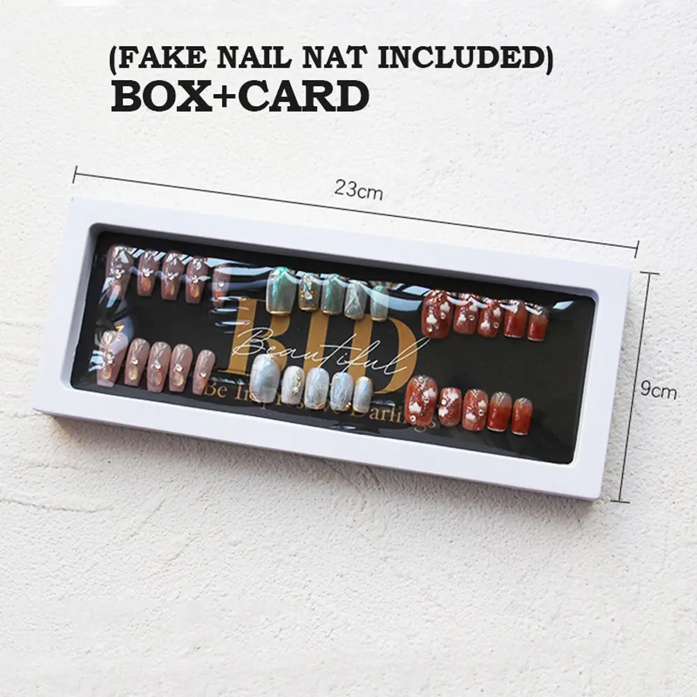 Verzamelbord met plank Transparant Vierkant Flip Box Nageltips Display Container Valse nagelorganisator Nagelopbergdoos