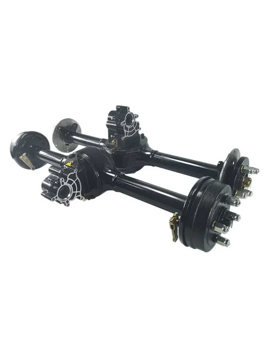 Electric tricycle rear axle assembly drum brake thickened integrated complete set of modified accessories, high-speed motor