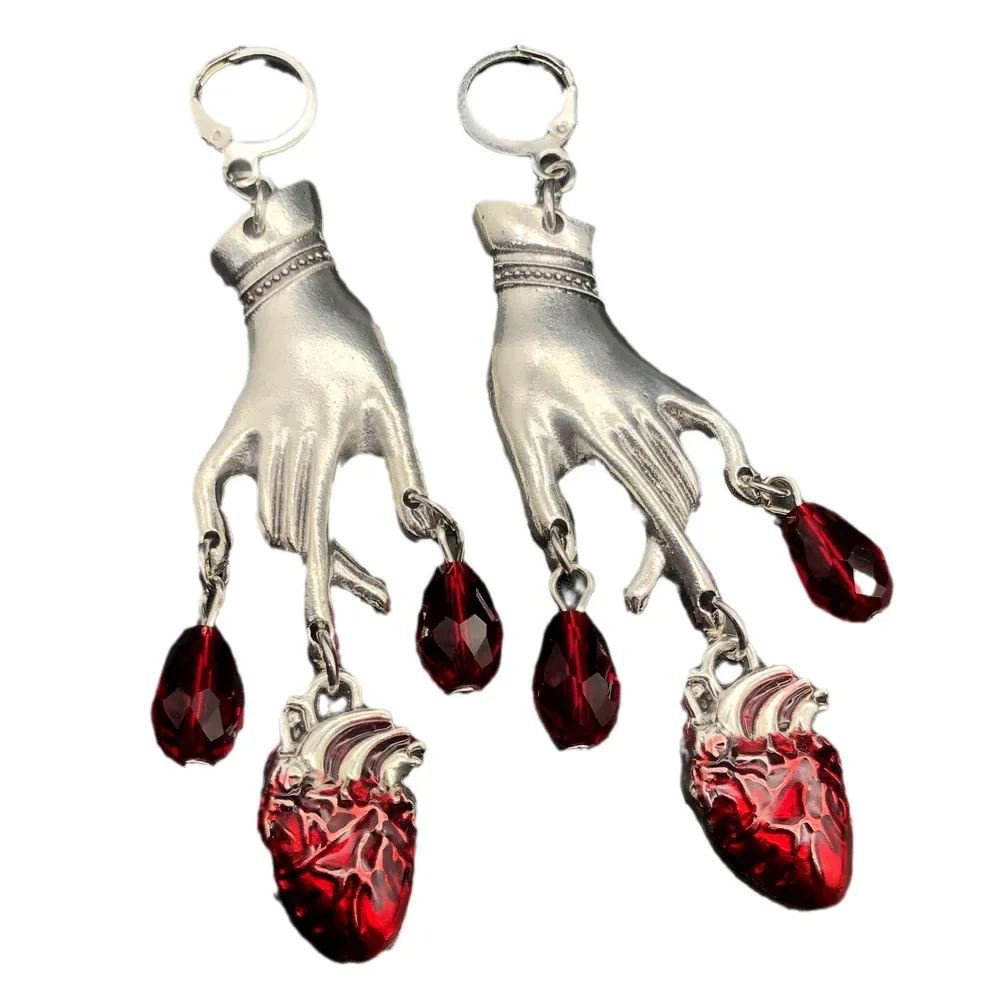 Creativity Bleeding Heart Earrings Red SeriesBlood Drop Witchcraft Gothic Vampire Ghost Witchcraft Jewelry Fashion Women Earring view 5