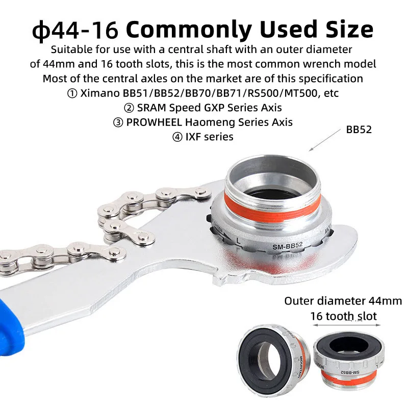 TOOPRE دراجة كاسيت دولاب الموازنة أداة إزالة الصواميل متعددة الوظائف ثلاثة في واحد وجع جوفاء عمود مركزي قفل حلقة وجع
