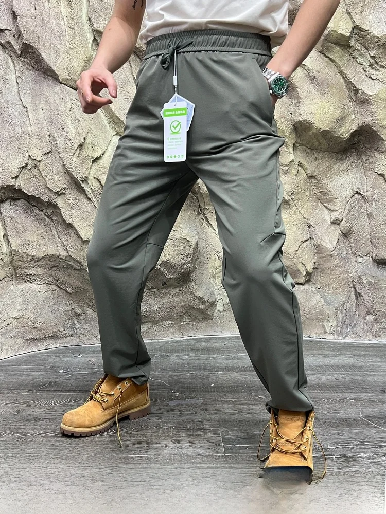 

Waterproof Oil-resistant Five-proof Soft ell Men's Casual Pants Breathable Elastic Straight Leg Pants Spor Sle