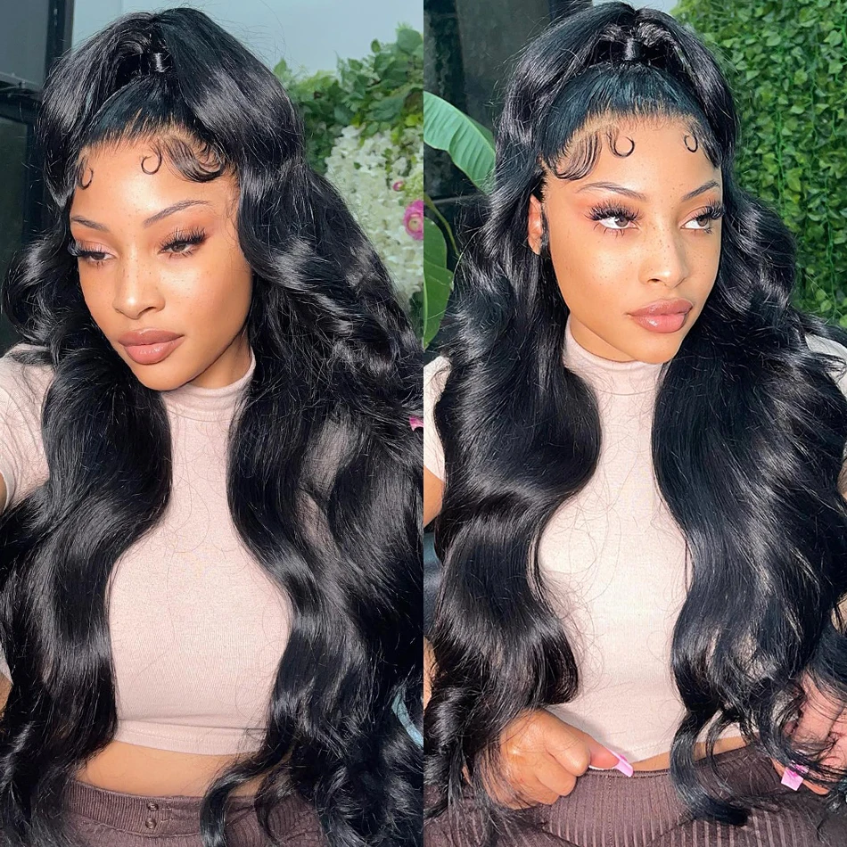 Transparent 360 Lace Frontal Human Hair Wigs For Women 30 34 Inch 13x4 Body Wave Lace Front Wig Brazilian 4x4 Lace Closure Wigs