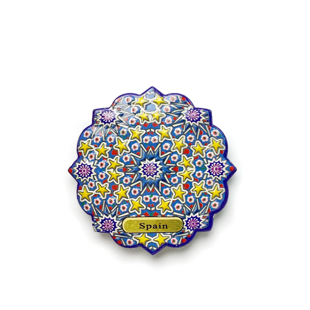 

Spain 3D Resin Refrigerator Magnet, Decorative Pattern Design, Exquisite Souvenir
