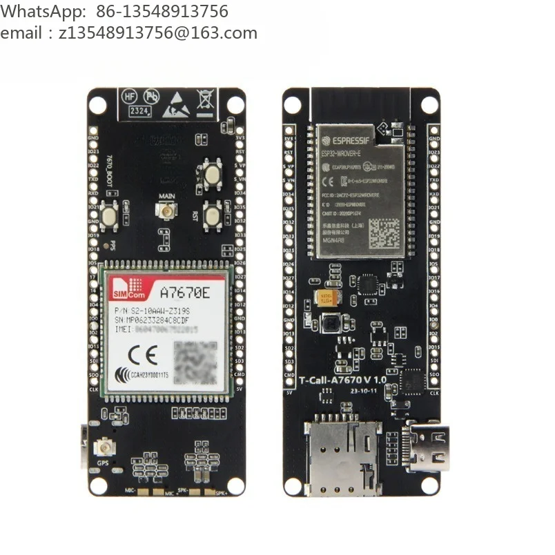 T‑Call A7670 ESP32 Development Board with A7670E LTE GSM 4G 2G IoT Communication Module