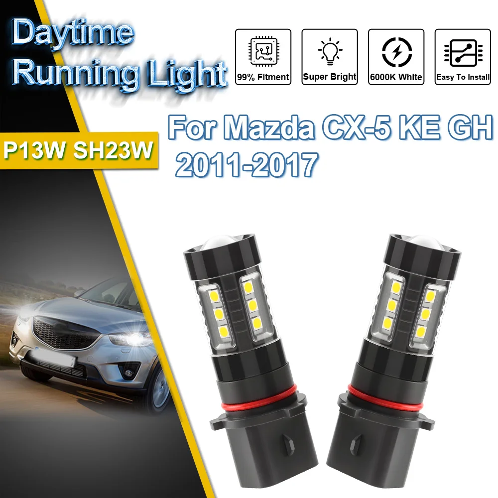 

Мини-мигающие светодиодные дневные ходовые огни для Mazda CX-5 KE GH 2011 2012 2013-2017, высокое качество, супер яркие, простые в установке DRL