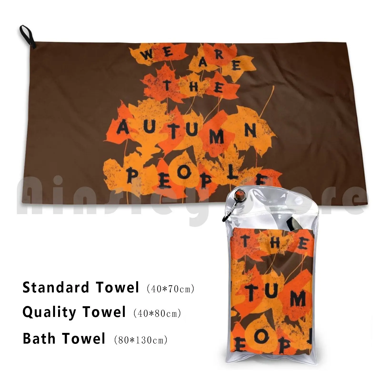 We Are The Autumn People Bath Towel Beach Cushion Halloween Spooky Creepy Chadsavage Chad Savage