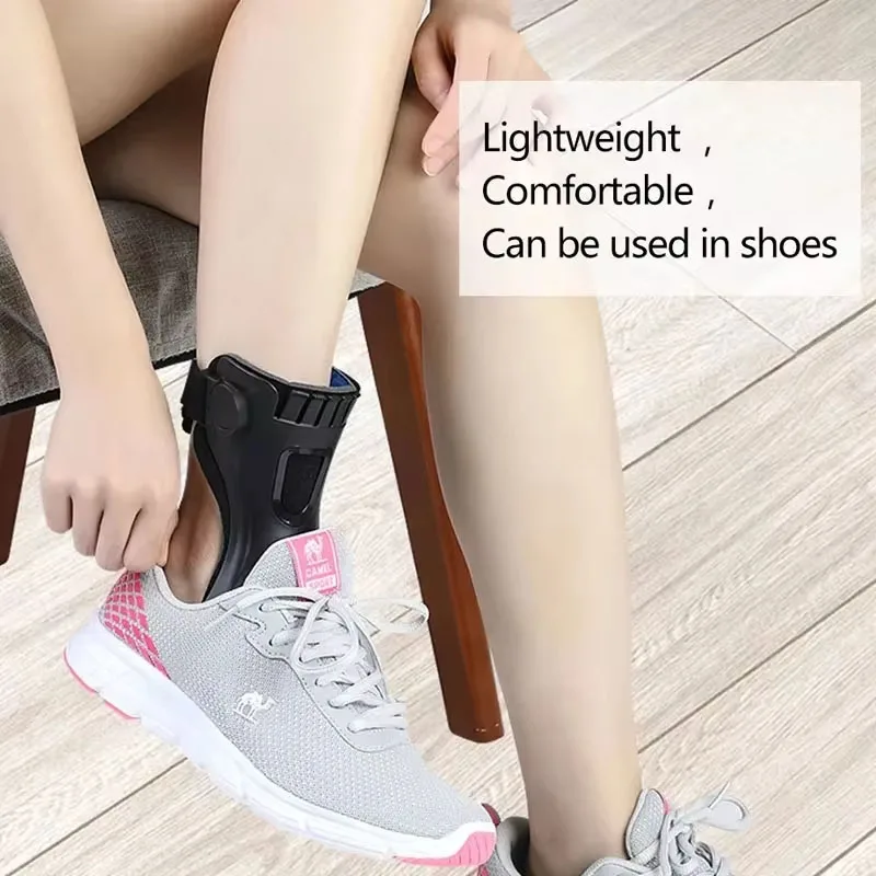 1PC AFO Drop Foot Brace Orthosis Ankle Support-With Comfortable Inflatable Airbag for Hemiplegia Stroke Shoes Walking