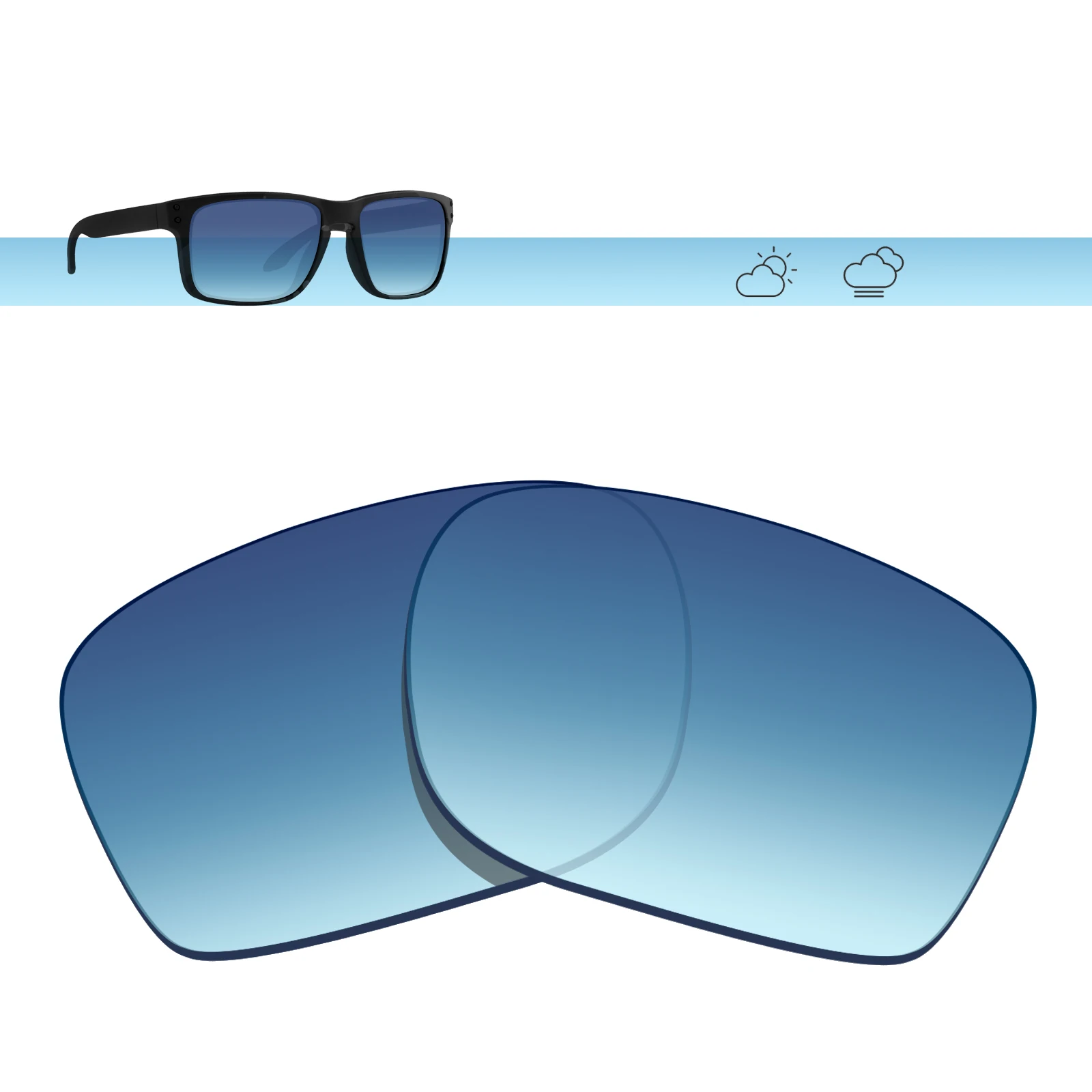 

Glintbay Polarized Replacement Lenses for Oakley Holbrook XS OJ9007 53mm Sunglasses (Only Lenses)