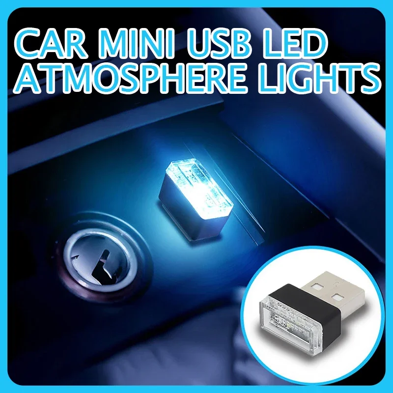 

Car USB Ambient Lighting Colourful Night Light Decorations No Wiring Required - Plug and Play Compact / Portable Car Accessories