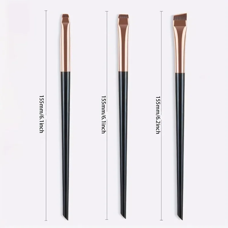 3pcs Makeup Brush Set,Blade Eyeliner Brush Fine Oblique Head Eyebrow Brush Outline Eyeliner Ultra-thin Eye Shadow-Brush Makeup