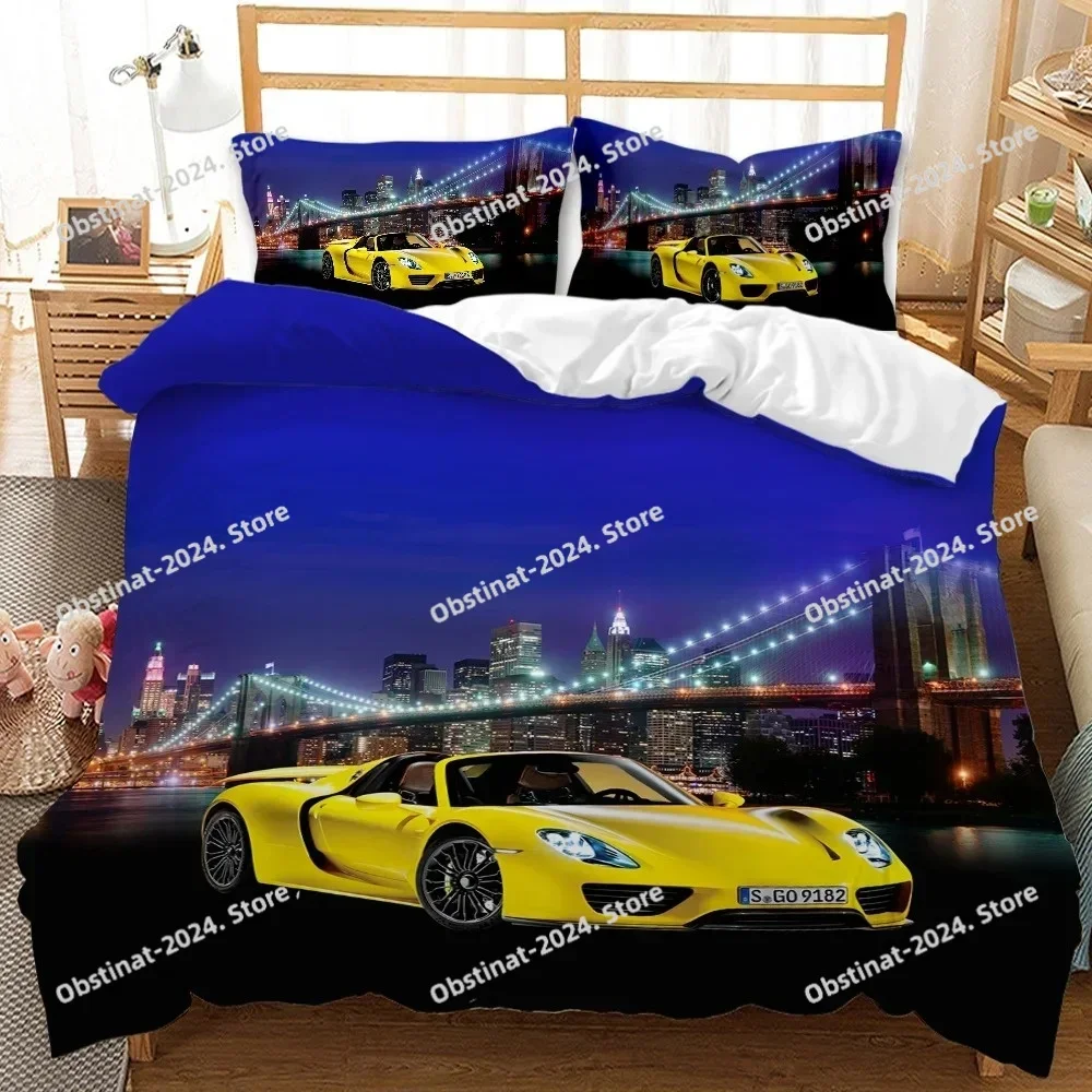 Race Car Extreme Sports Cool Car Sports Bedding Set Duvet Cover Full Queen King Size Pillowcase Bed Printed Bed Set Single Twin