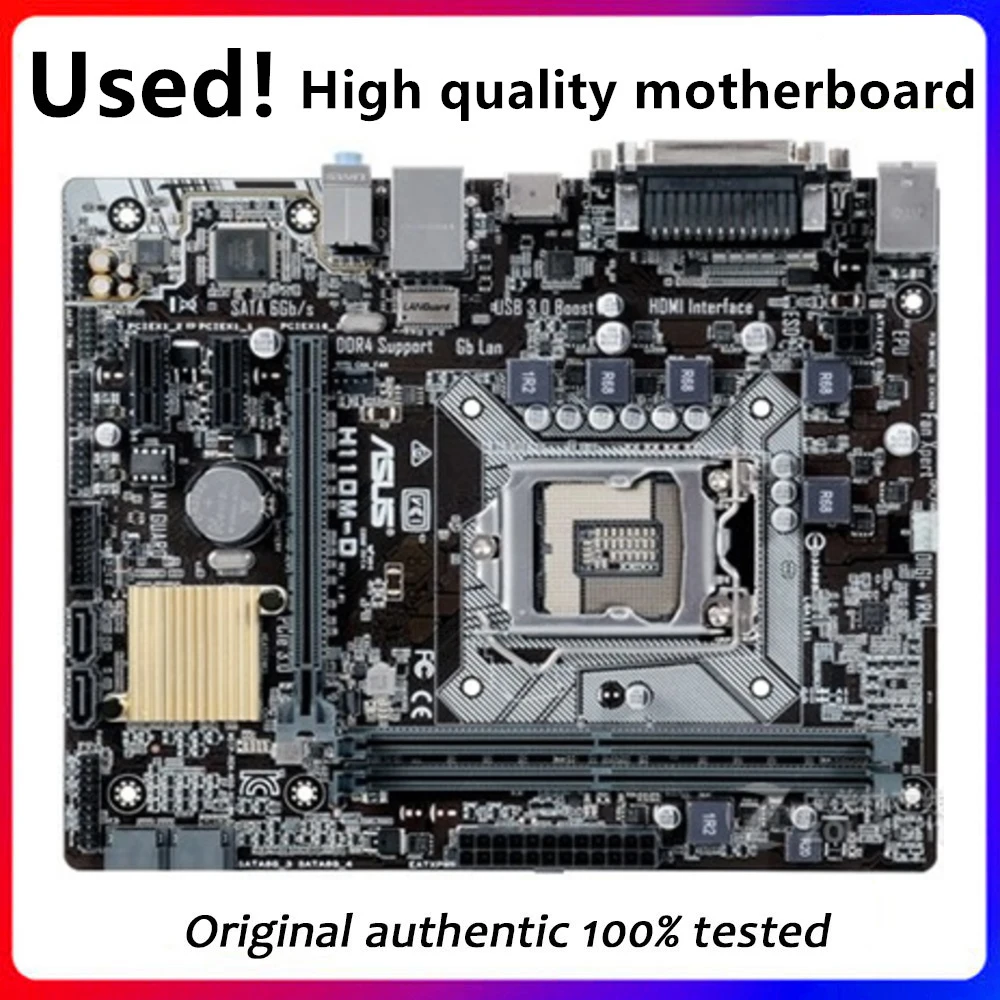 

For Asus H110M-D Original Used Desktop Intel H110 H110M DDR4 Motherboard LGA 1151 i7/i5/i3 USB3.0 SATA3