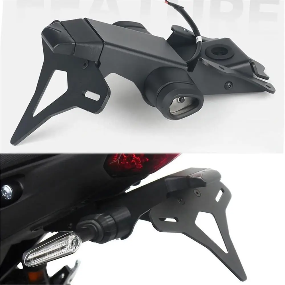

MT-09 MT09 MT 09 2021 2022 2023 2024 Мотоцикл Задний короткий хвост Аккуратный держатель номерного знака Комплект кронштейнов задней бабки