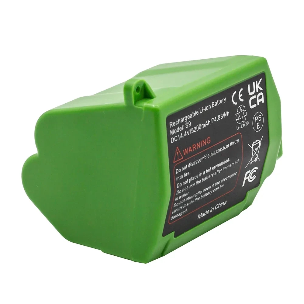 Paquete de batería recargable de iones de litio de 14,4 V, 14,8 V, 5200mAh, 6400mAh para batería de respaldo serie iRobot S9, nuevo, personalizable, venta al por mayor