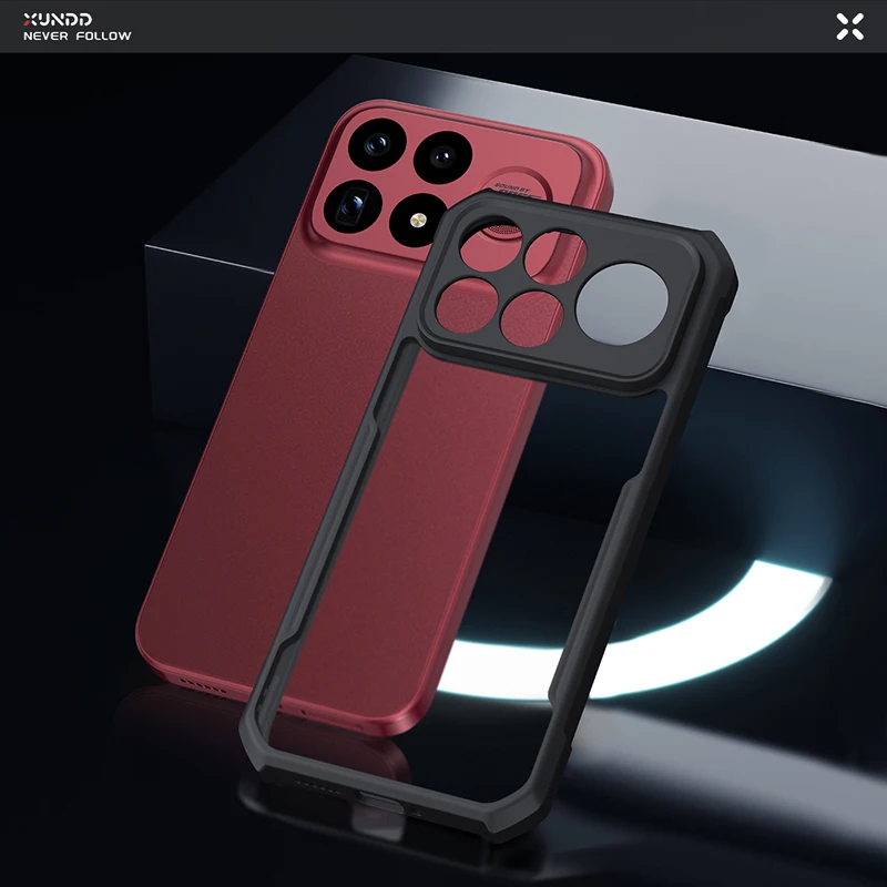 Case For POCO F9 Ultra F9 Pro XUNDD Airbags Shockproof Laser Pattern PC+TPU Camera Protection Matte Cover For POCO F 9 Ultra