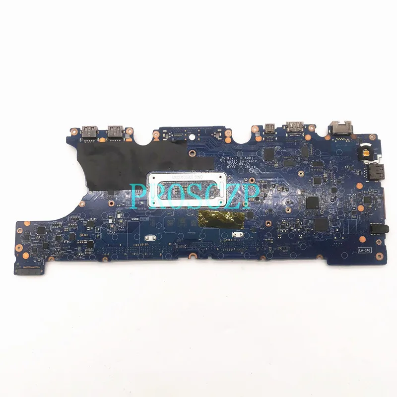 CN-0DGYY5 0DGYY5 DGYY5 Mainboard For Latitude E7470 7470 Laptop Motherboard AAZ60 LA-C461P With SR2F0 I5-6300U CPU 100% Working