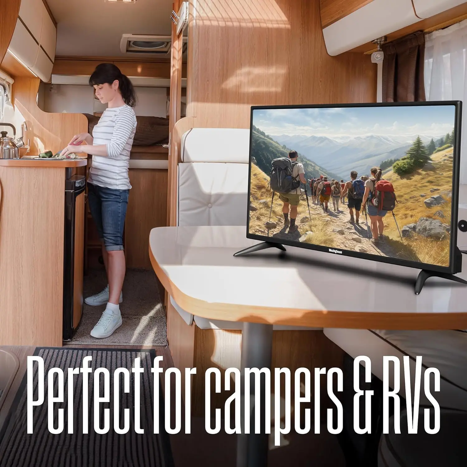 32 Inch TV, 720p HD LED Small Flat Screen TV with HDMI, USB, VGA, & V-Chip Parental Controls, Non-Smart TV or Monit