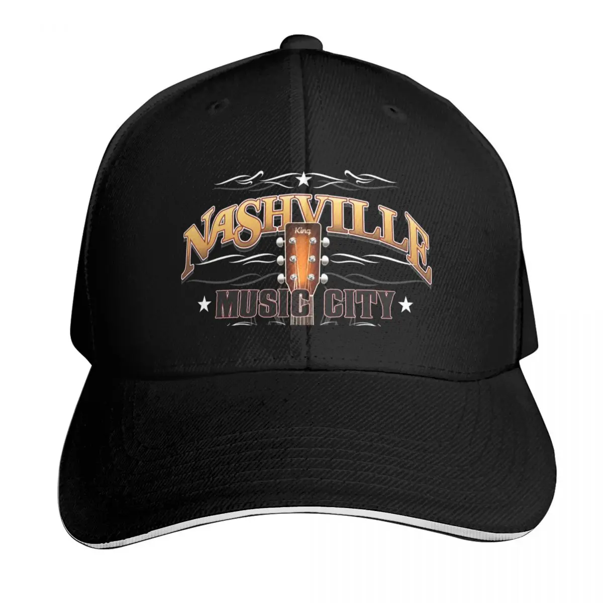 Nashville Music City Country Music Baseball Cap Military Tactical Cap Fashion Beach Hat Beach Kids Hat Baseball Men Women's