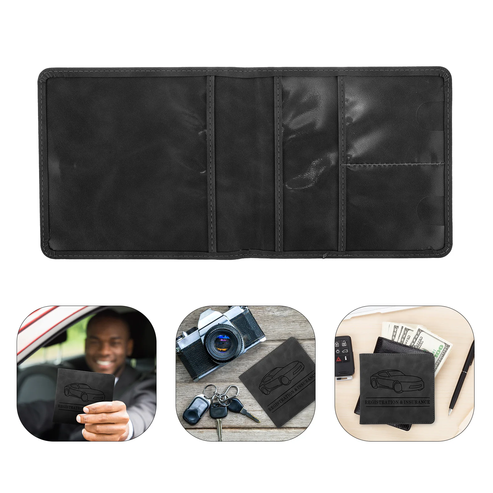 

Drive License Holder Stylish Compact Design for Men Women Credit Cards Wallet Car Insurance Document Organizer