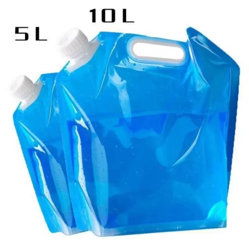 5/10/15L Water Bag Camping Supplies Portable Folding Water Bucket Large Water Bottle Container Outdoor Travel Collapsible Pouch