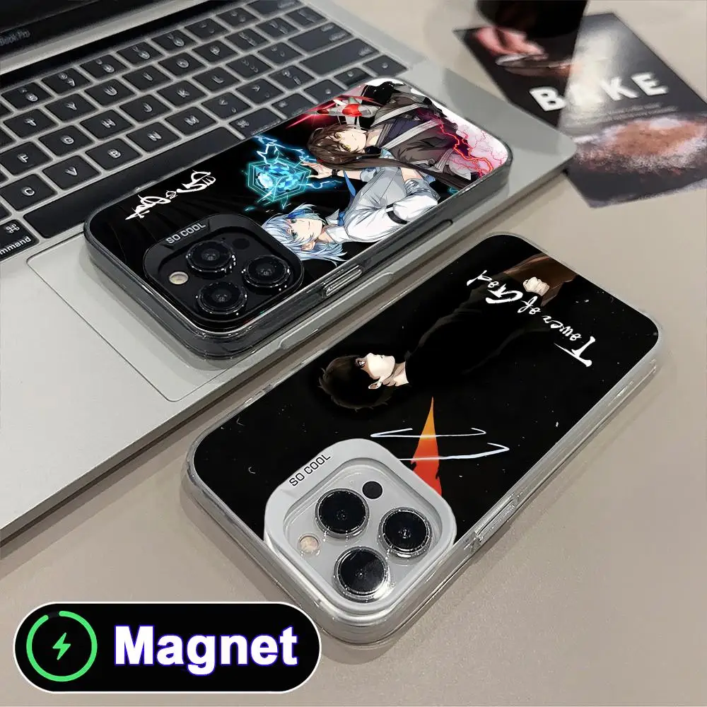 

Anime Game Tower of God Phone Case for iPhone 17 16 15 14 13 12 11 Air Pro Max Plus Colorful Silver MagSafe Cover