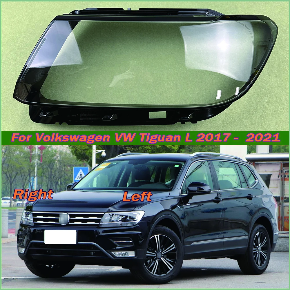 For Volkswagen VW Tiguan L 2017-2021 Low Headlight Cover Transparent Lampshade Lens Lamp Shell Plexiglass Auto Replacement Parts