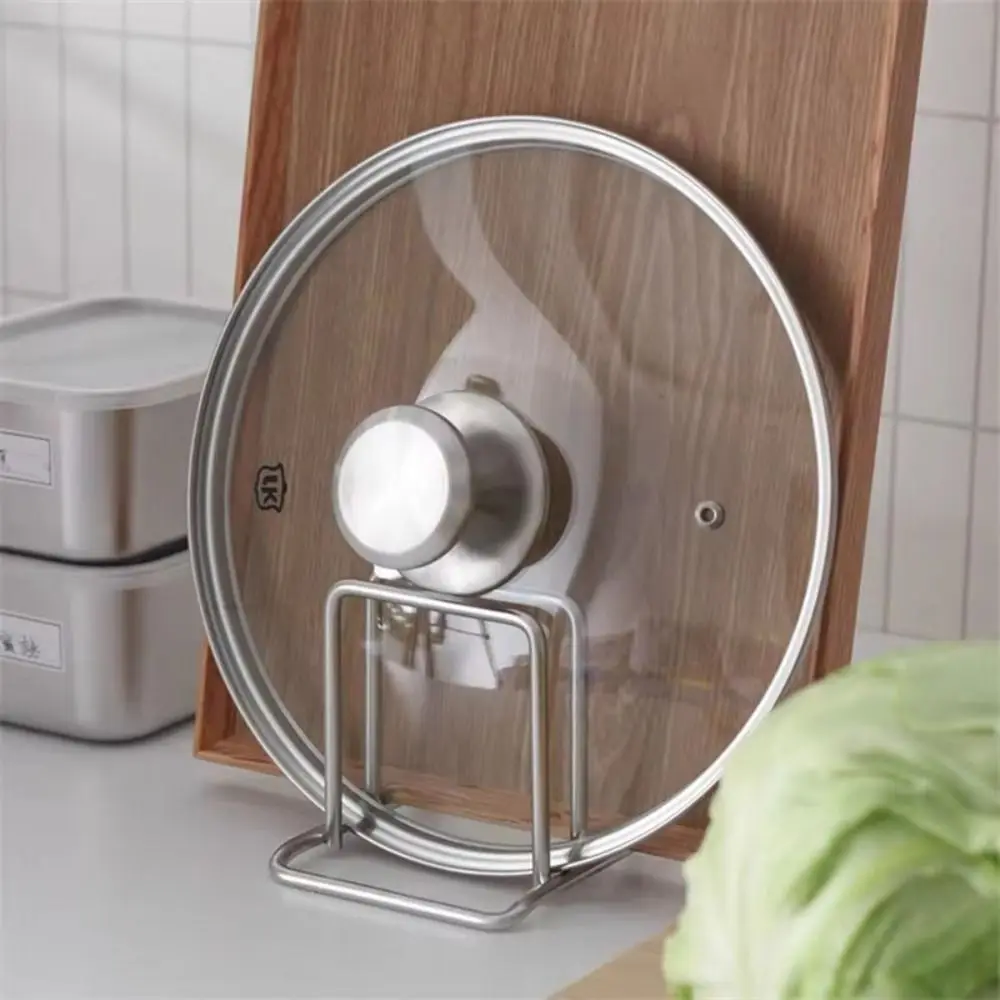 Durable Stainless Steel Cutting Board Holder Rustproof Space Saving Chopping Board Organizer 2 Sectional Kitchen Storage Rack