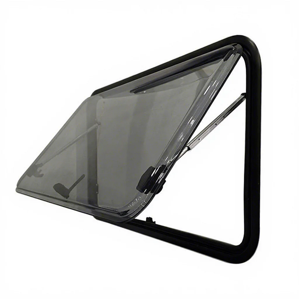 Factory Supply 800x400mm R70 Round Aluminum Frame Caravan Window With Blackout Blind and Anti-mosquito Net Custom Sizes