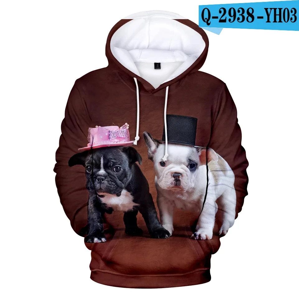 

Hoodies Cute Animals Bulldog 3d Print Sweatshirts Men Women Unisex Hooded Oversized Hoodie Fashion Kids Pullover Tracksuits Coat