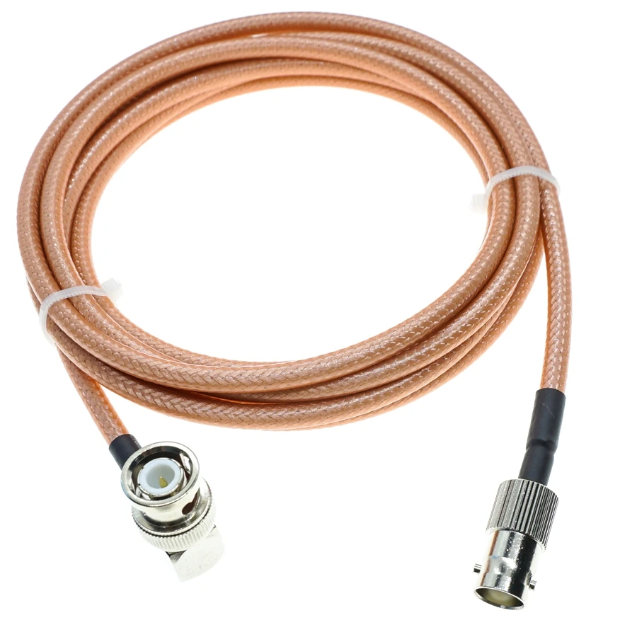 BNC Stecker Rechten Winkel zu Bnc-buchse Jack Lot RF Coax Zopf Jumper 50ohm doppel schild RG142 Kabel