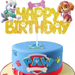 Paw Patrol Cartoon Toppers Shape Anime Doll Cute Cake Decoration Children's Birthday Party Supplies Boy Girl Toy Gift