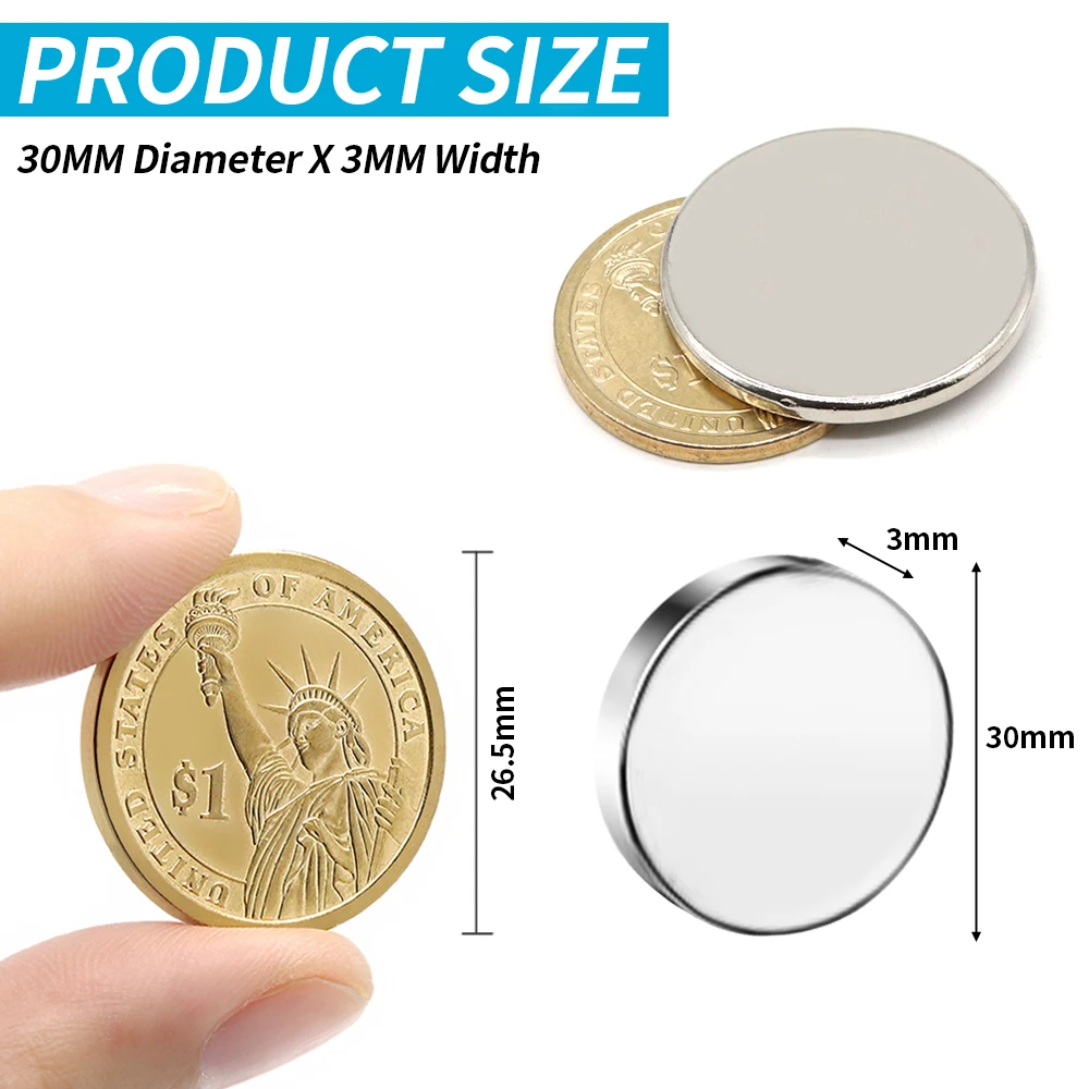 5/10/20/50/100Pcs 30x3 Super Strong Magnet 30mm X 3mm Round Magnetic NdFeB Neodymium magnet N35 Powerful Disc imanes 30*3