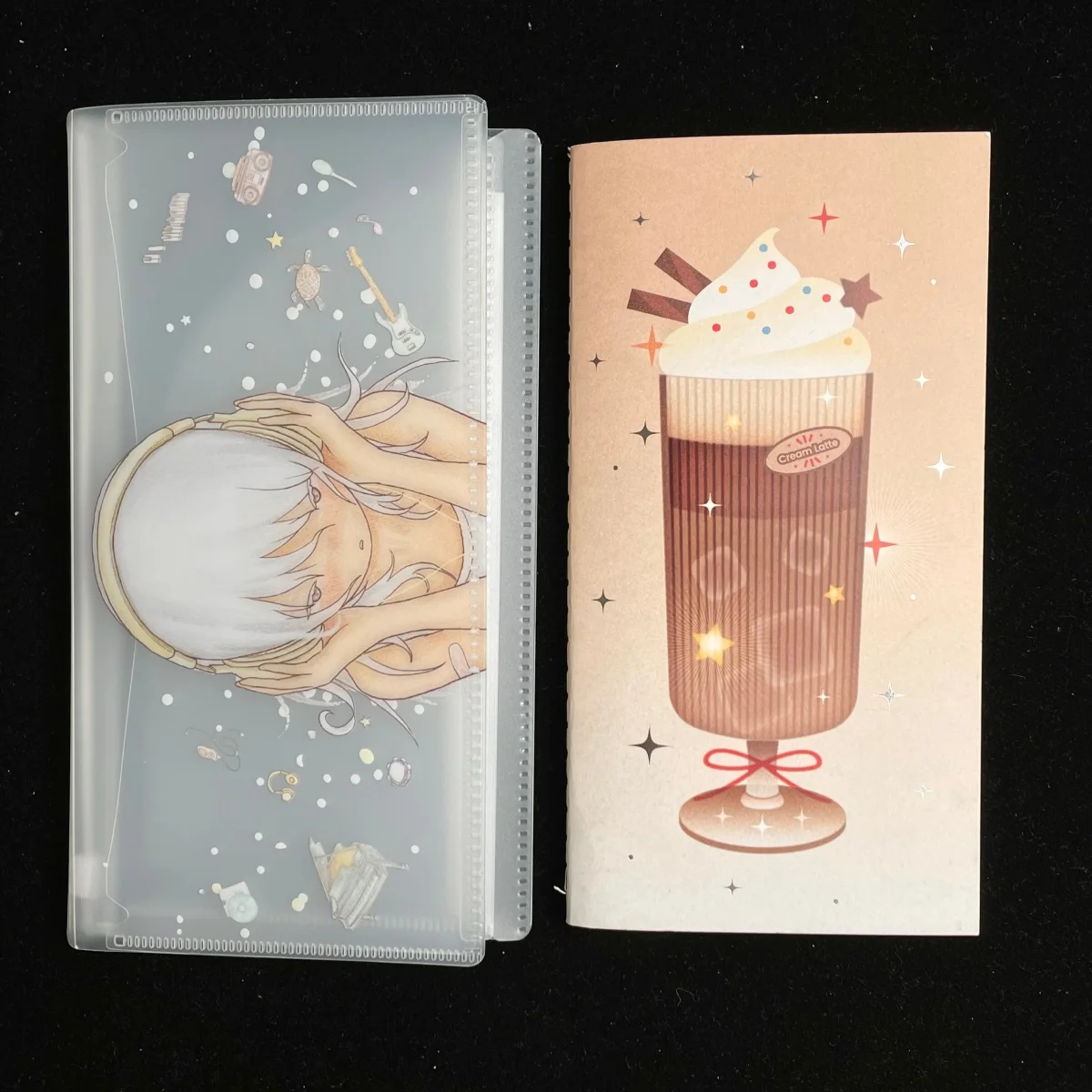 Cute Storage Folder Sticker Storage Organizer Transparent PVC Pocket Planner Accessories Journal Accessories Foldable Stationery