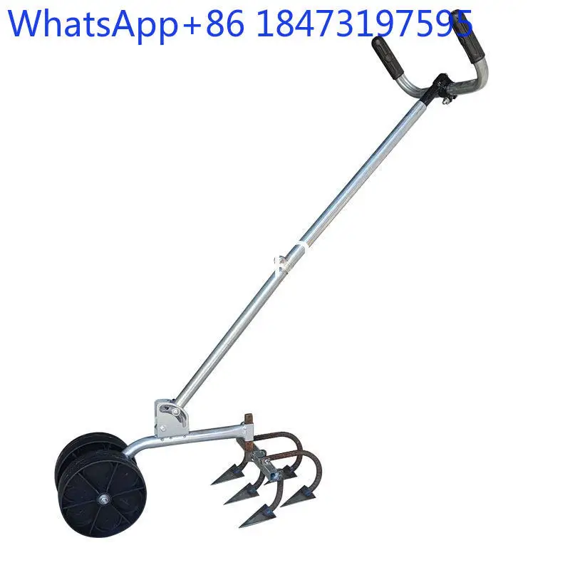 Push-type weed hoe artifact, multi-purpose soil loosening and weeding, hoe, small push-hand plow, portable tiller, micro-tiller