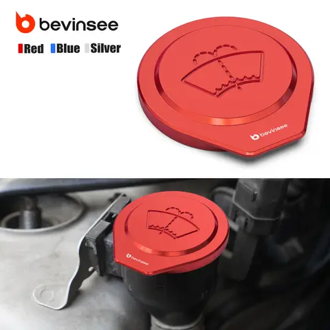 BMW E90 E91 E92 E93 E87 E82 E81 E88 X1 E84용 BEVINSEE 알루미늄 와셔액 저장소 캡, 61667264145 교체용