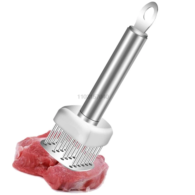 

304 Stainless Steel Kitchen Tender Meat Needle Profession Cooking Meat Tenderizer Tool Loose Meat Needle Pork Chop Steak Hammer