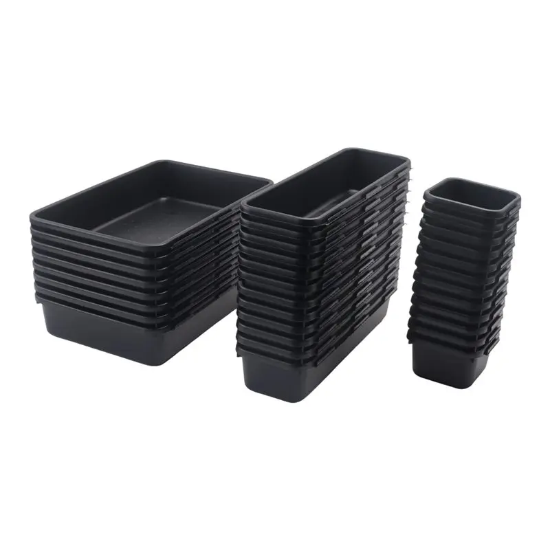 Tool Box Organizer And Storage Tray Tool Box Drawer Organizer Bins Desktop Storage Box Black 32 Pack-[A04I Tools]