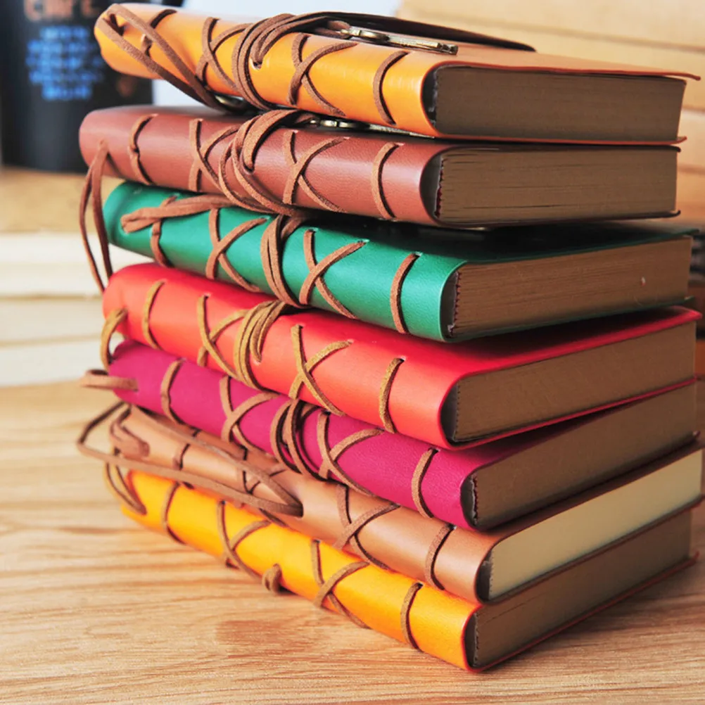 PU Vintage String Notebook for Travel Diary Planner Creative Kraft Paper Sketchbook Journal Notepad Office Diary Book view 4