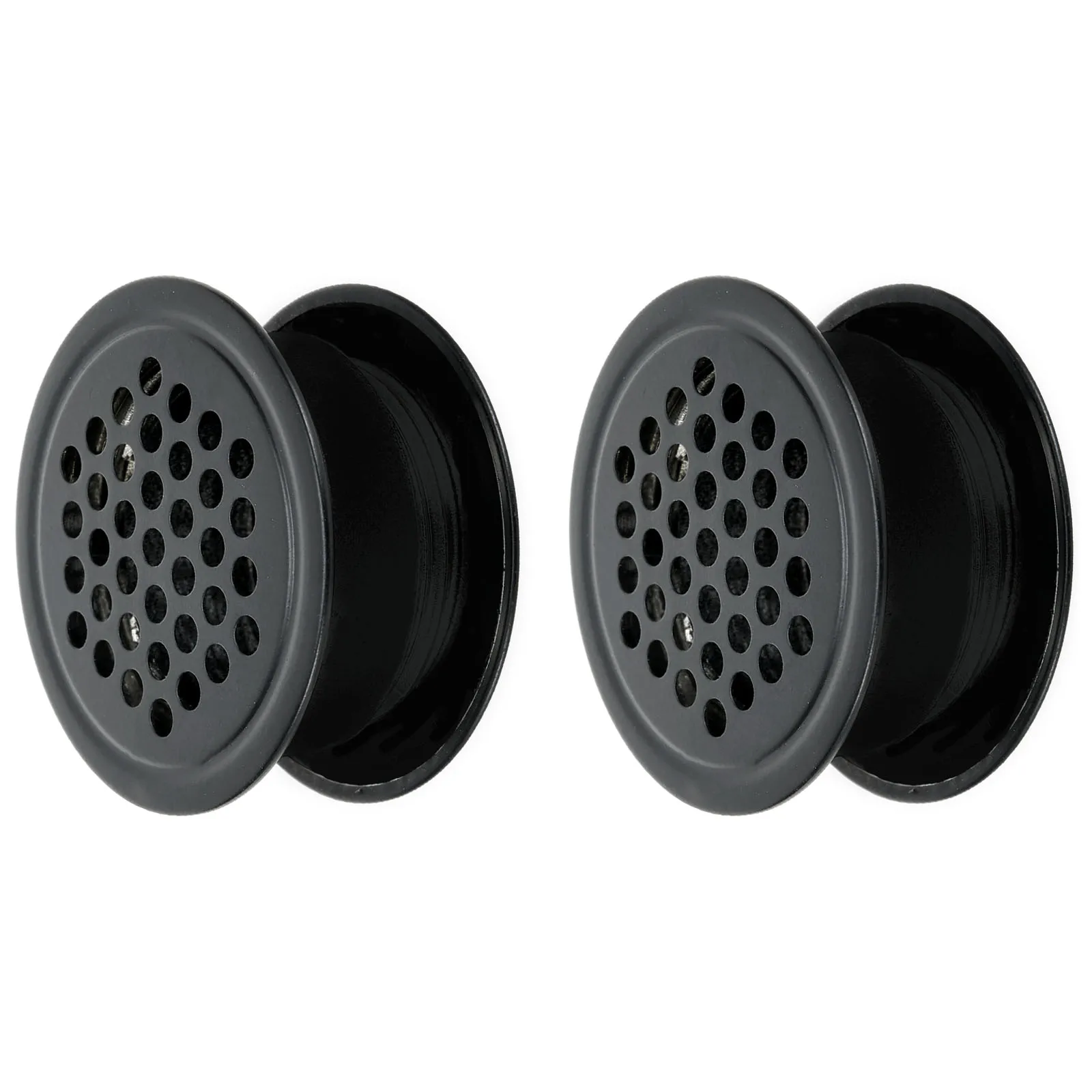 2pcs Air Vent Grille Air Outlet Fresh System Air Vent Grille Cabinet Stainless Steel Exterior Home Office Air Vent