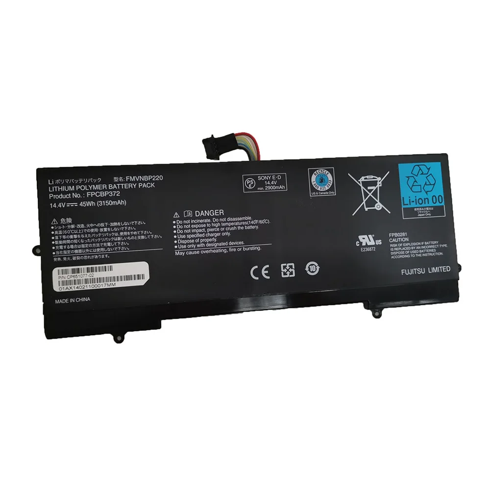 Imagem -03 - Bateria do Portátil Fpcbp372 Fmvnbp220 para Fujitsu Lifebook U772 Fpb0281 14.4v 3150mah 45wh