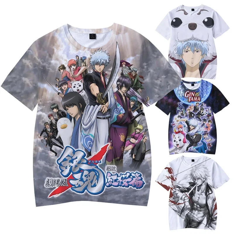 New Arrival Men Women Anime GIntama 3D Printed T Shirt Fashion Casual Hip Hop Streetwear Oversized T Shirt Tee Tops