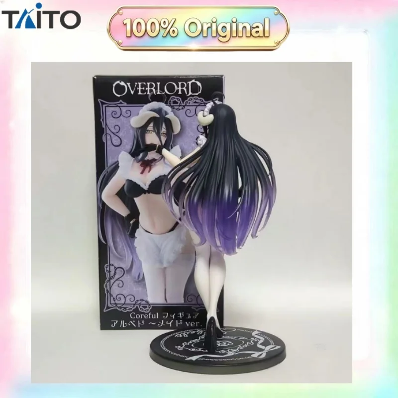 100% Original Taito Coreful Overlord Albedo Maid Version Anime PVC Collectible Figure Desktop Home Room Decor Gift Sets In Stock