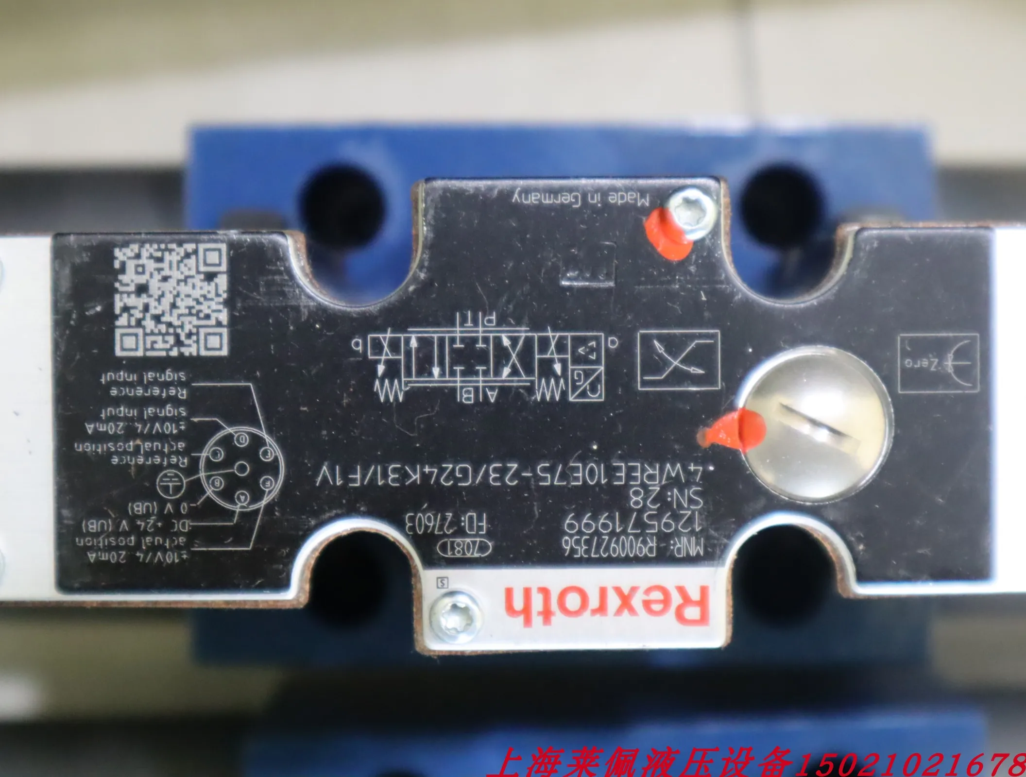 4WREE10E75-20/G24K31/F1V R900927356 Germany Rexroth REXROTH Proportional Valve